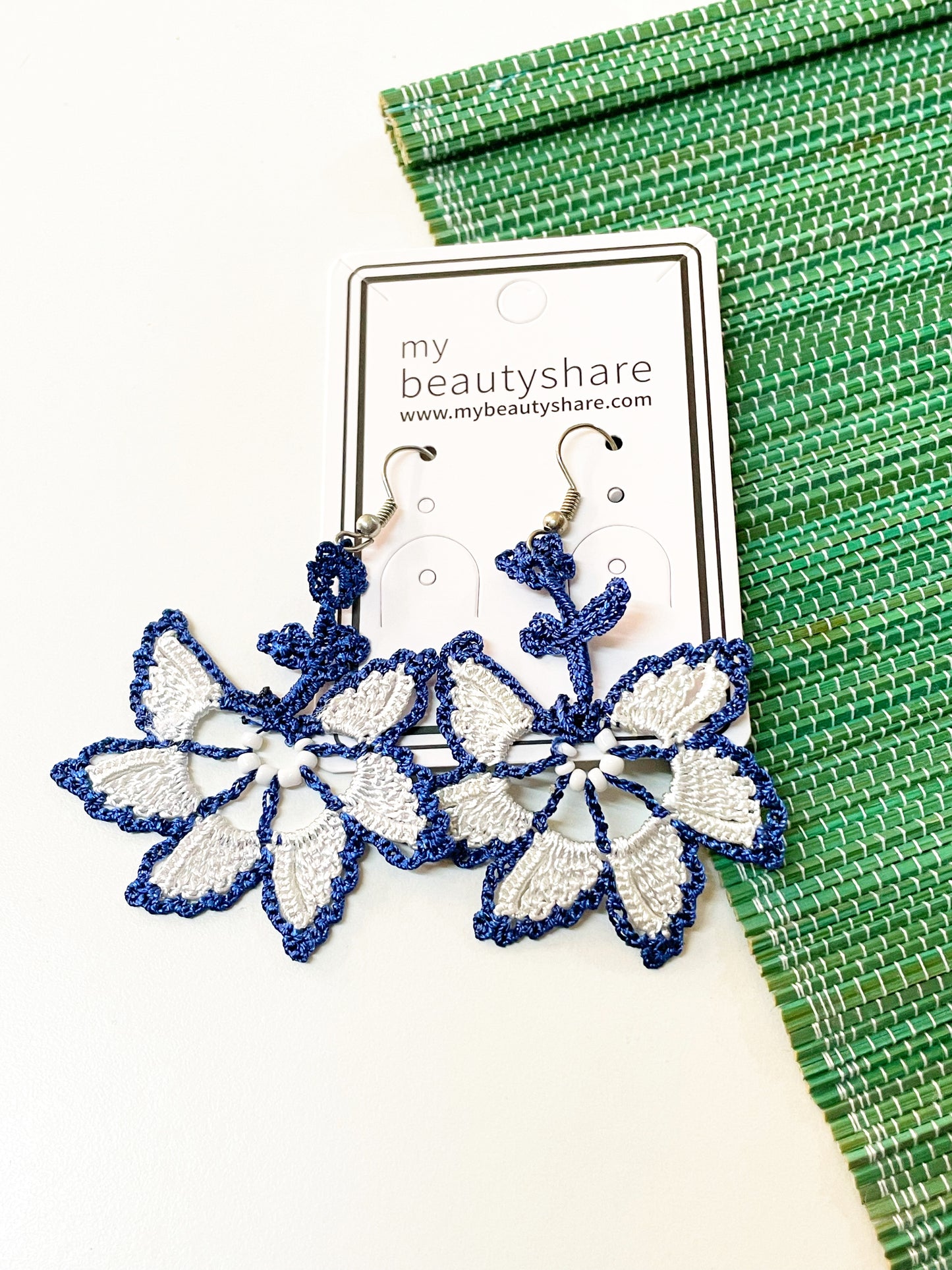 Turkey Oya Needle Lace Crochet Earrings 土耳其手工蕾絲針織耳環