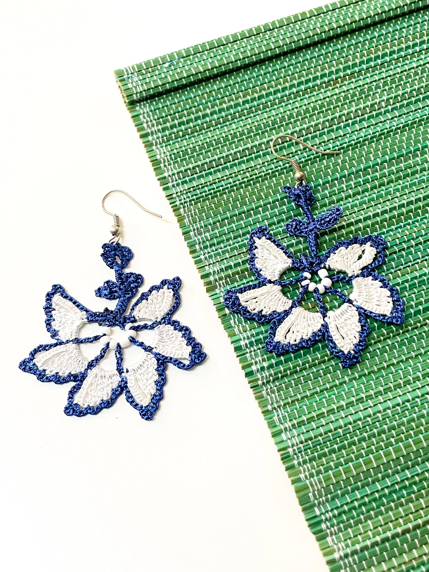 Turkey Oya Needle Lace Crochet Earrings 土耳其手工蕾絲針織耳環