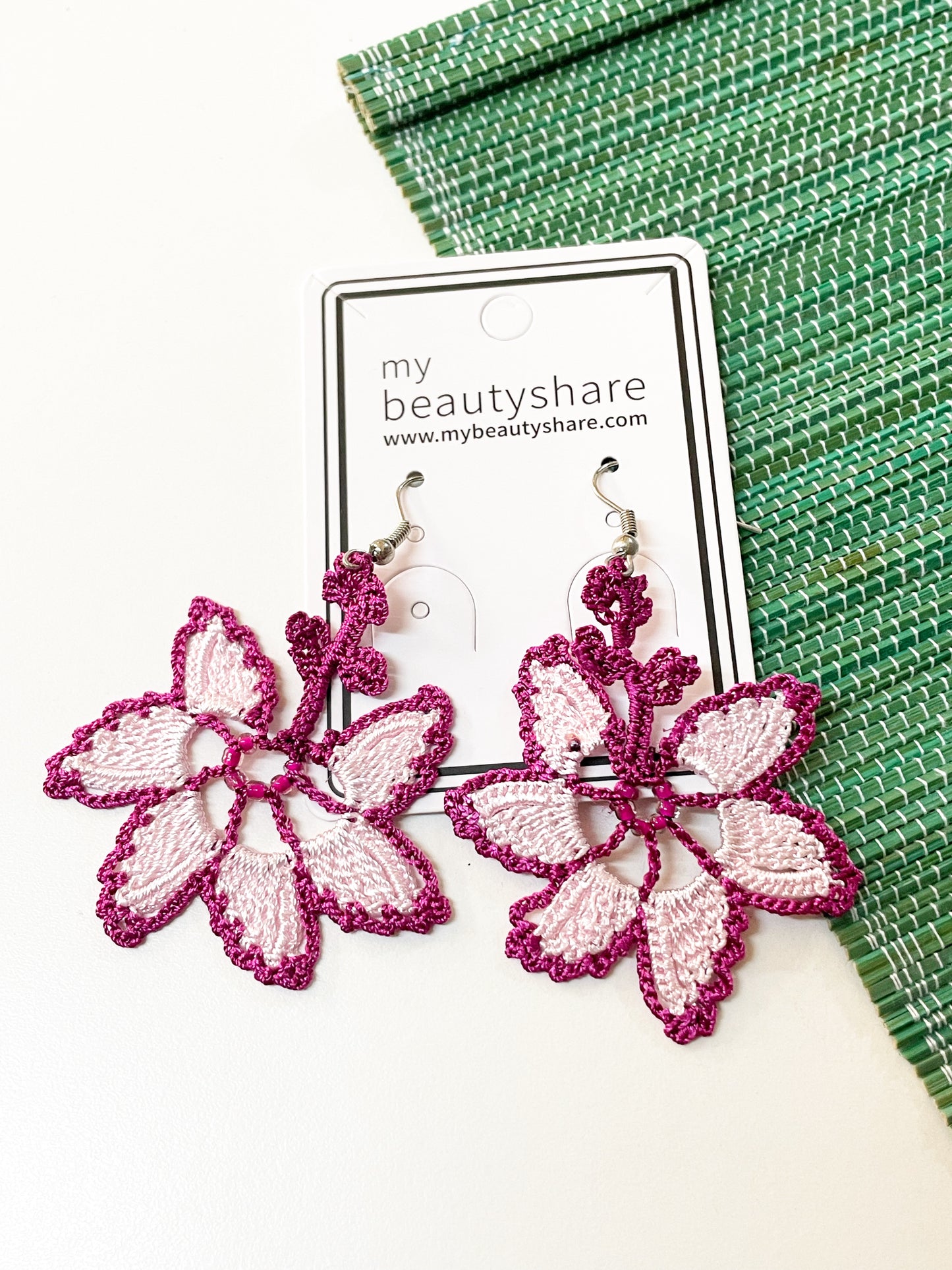 Turkey Oya Needle Lace Crochet Earrings 土耳其手工蕾絲針織耳環