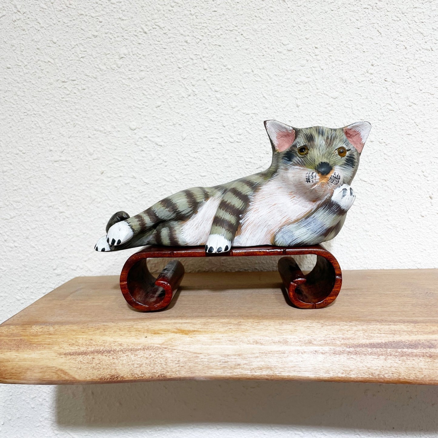 Painted Wooden Kitten