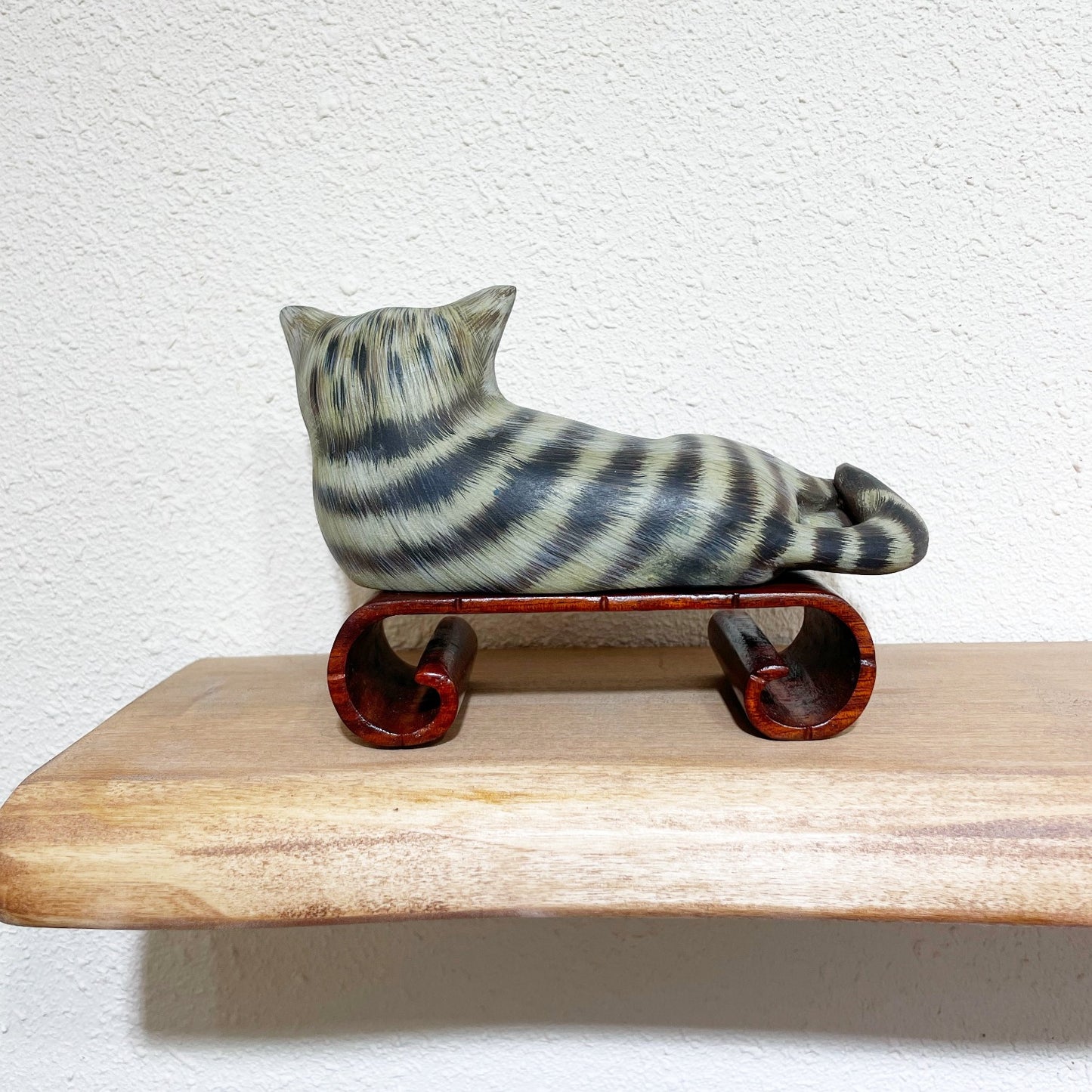 Painted Wooden Kitten