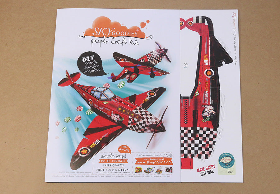 DIY Candy Bomber Airplane DIY紙製飛機糖果收納盒