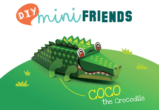 DIY Mini Crocodile Educational Papercraft Kit DIY紙製迷你鱷魚教學模型套材