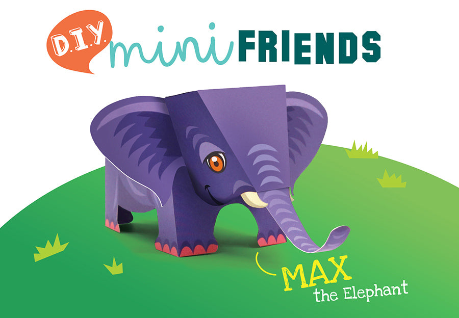 DIY Mini Elephant Educational Papercraft Kit DIY紙製迷你大象教學模型套材
