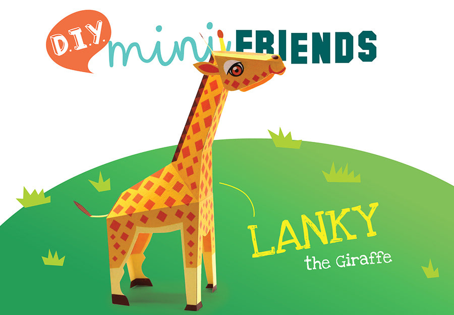 DIY Mini Giraffe Educational Papercraft Kit DIY紙製迷你長頸鹿教學模型套材