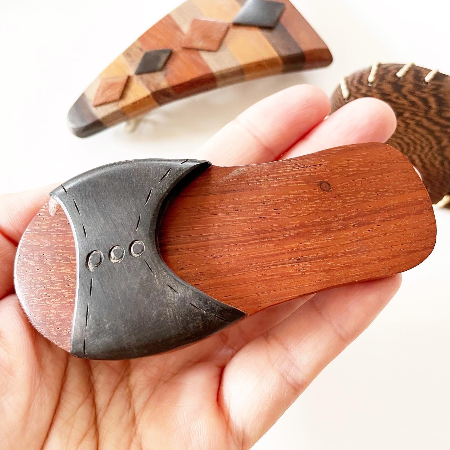 Wooden Hair Barrette (Slipper) 木製髮夾(拖鞋)
