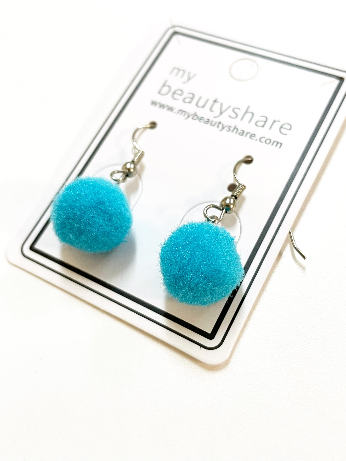 Fancy Pom Pom Drop Earrings