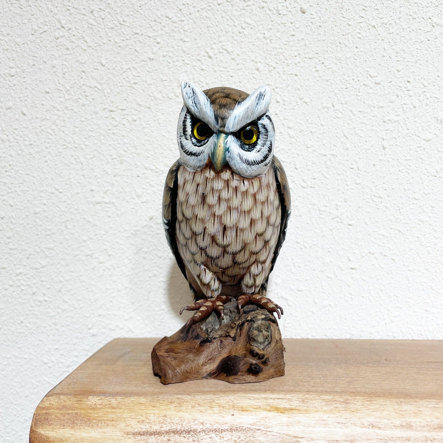 Painted Wooden Owl