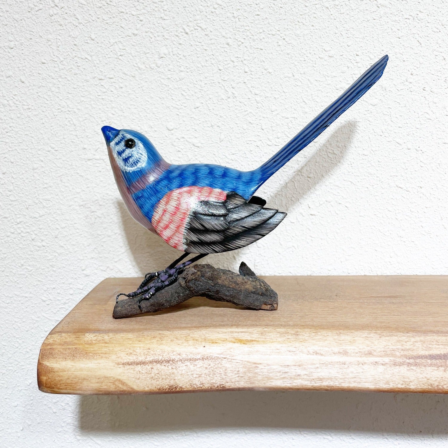 Painted Wooden Robin Bird