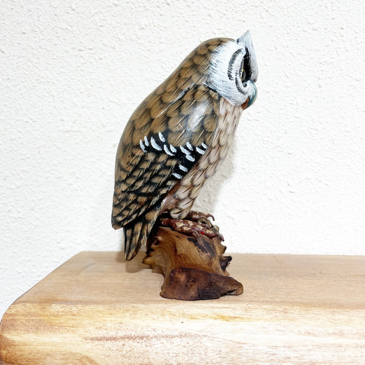 Painted Wooden Owl