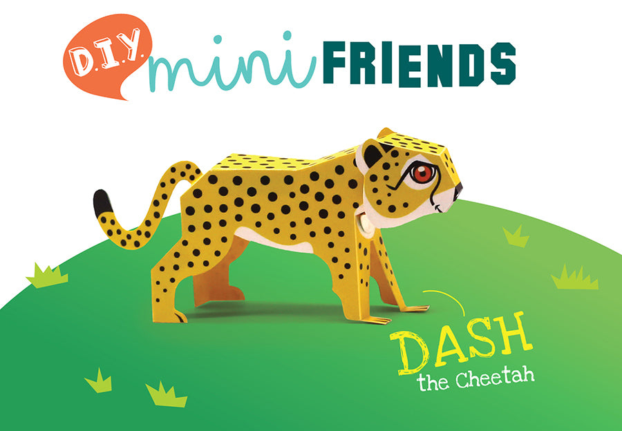 DIY Mini Cheetah Educational Papercraft Kit DIY紙製迷你獵豹教學模型套材