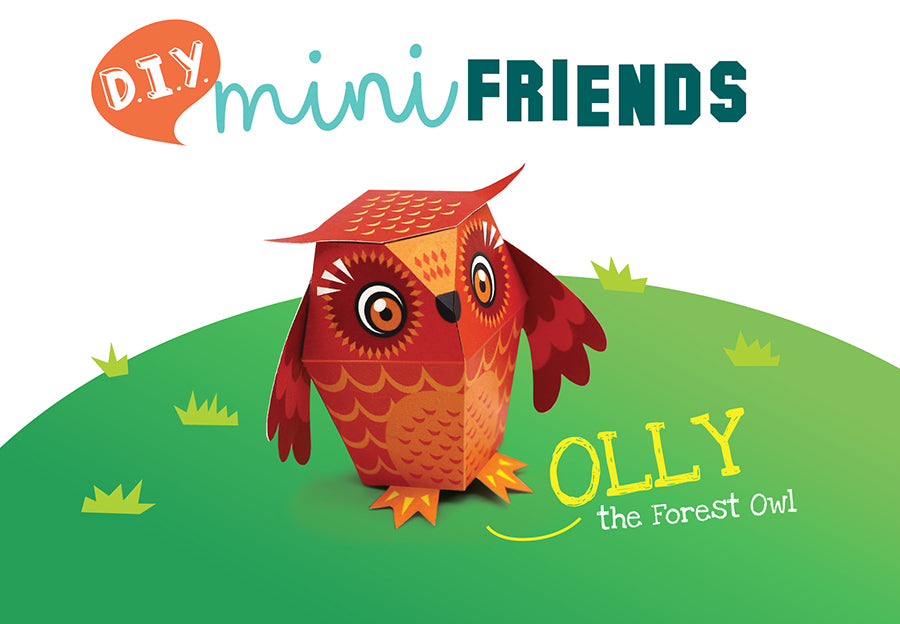 DIY Mini Owl Educational Papercraft Kit DIY紙製迷你貓頭鷹教學模型套材