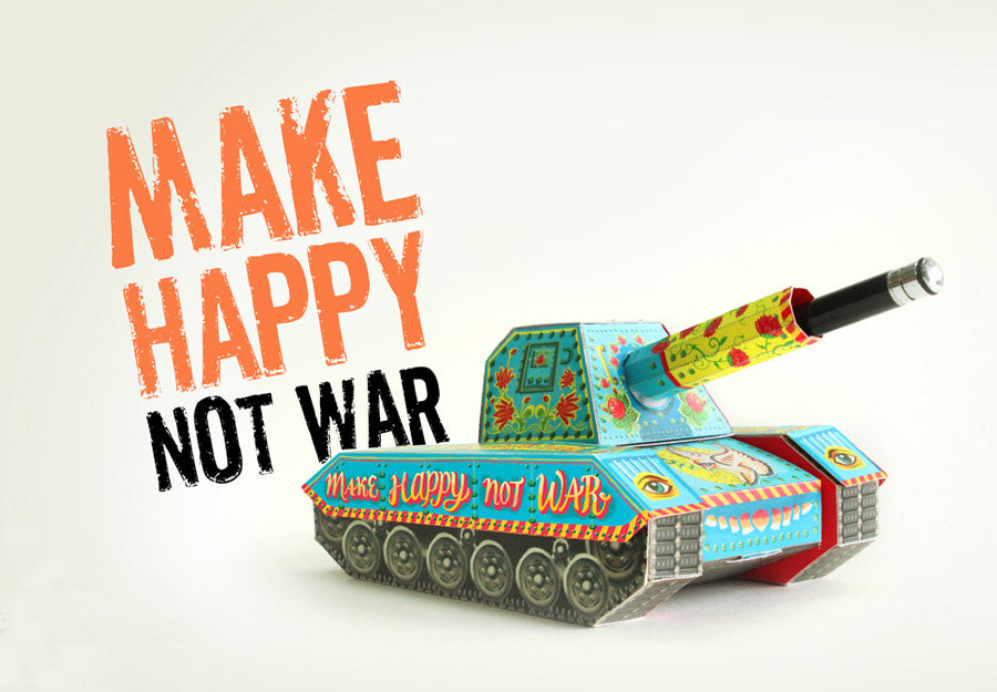 DIY Colorful Army Tank Pen Holder & Boxes DIY紙製陸軍坦克筆架及文具收納盒